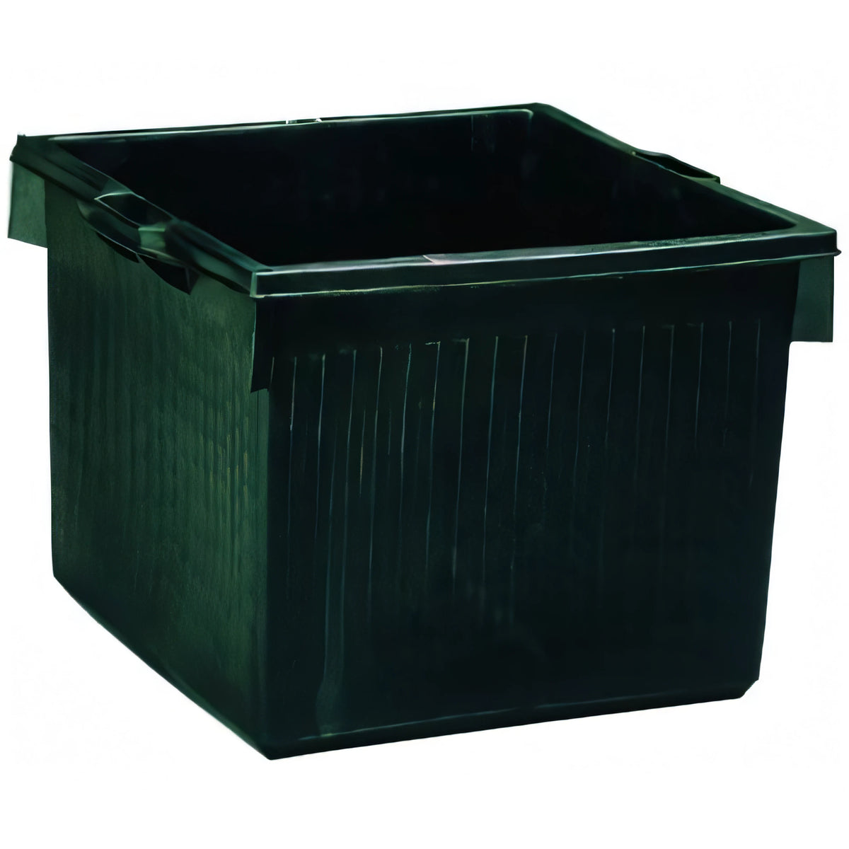 Cesta quadra nera in plastica da 50 litri, 45x45 cm