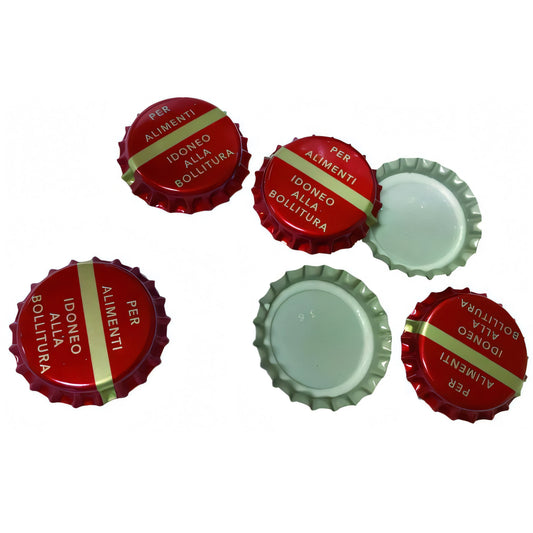 Tappi corona con guarnizione per bottiglia, confezione da 100, Ø 26 mm