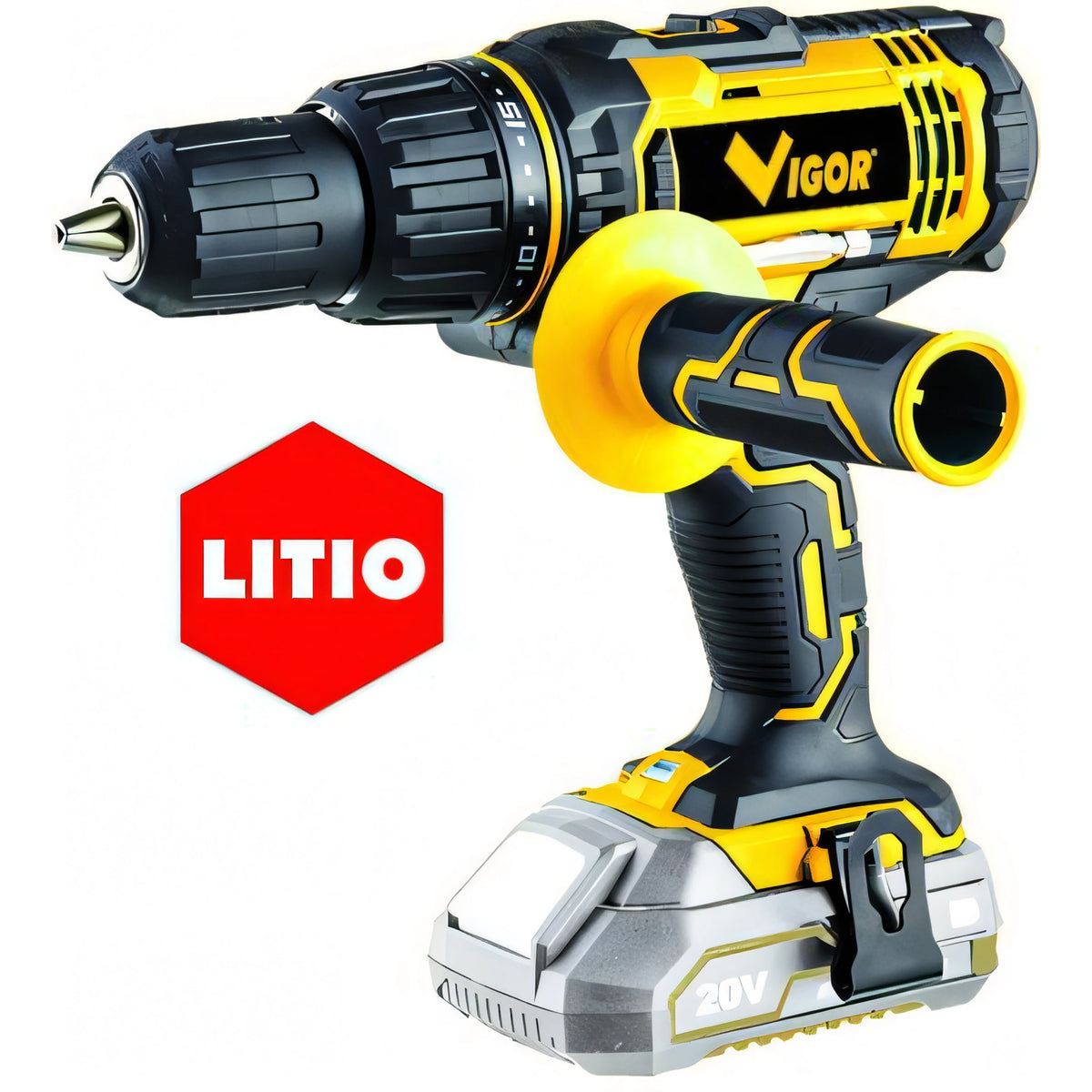 Trapano a percussione a batteria Vigor VI-T20PN/LI, nudo senza batteria