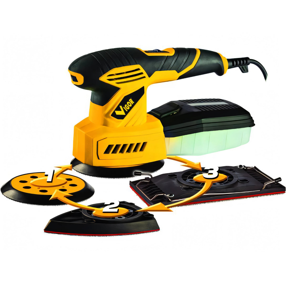 Levigatrice Vigor VLM3X1 multifunzione, 220 Watt