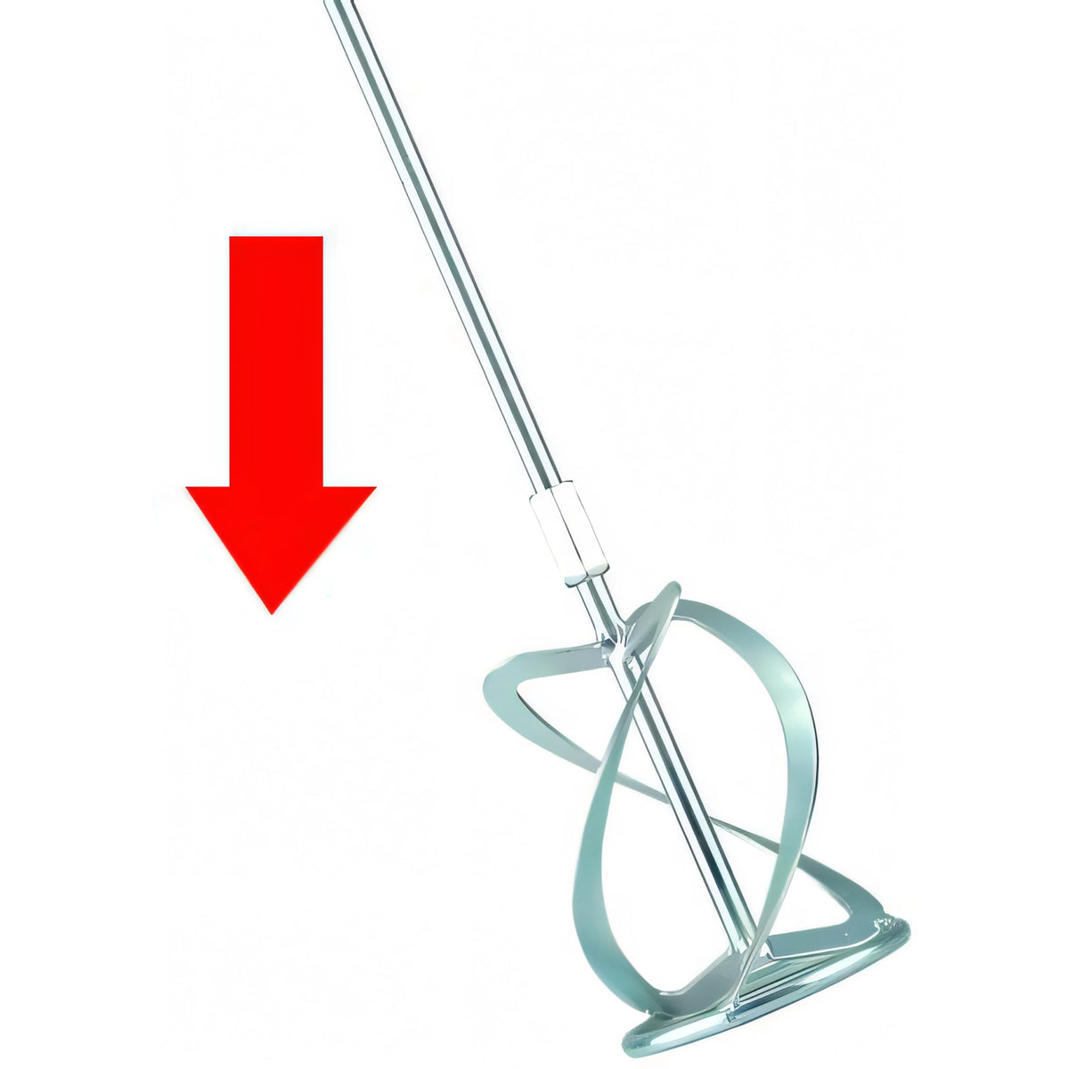 Asta per miscelatore malta Vigor M14 spinta verso il basso, 140x590 mm