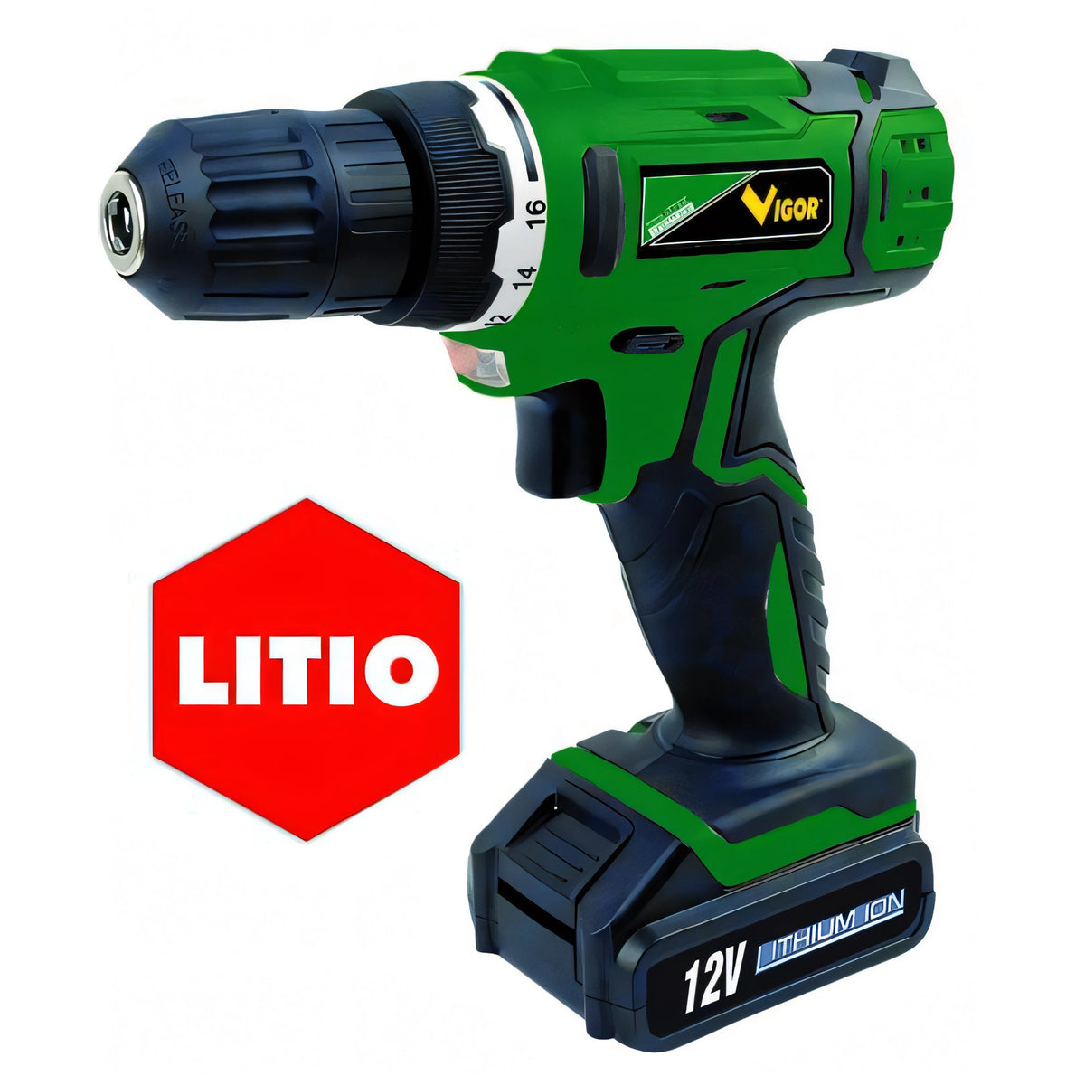Trapano a batteria Vigor Greenline TB-12 litio, 12V