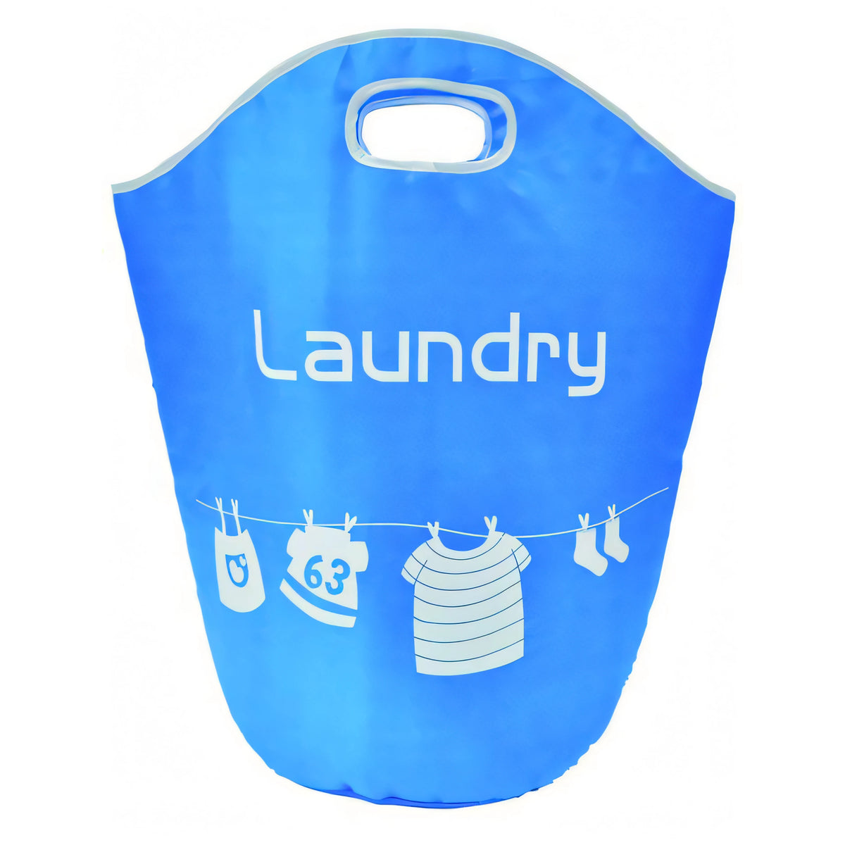 Sacco per lavanderia Blinky Laundry in poliestere blu imbottito, 60 L circa