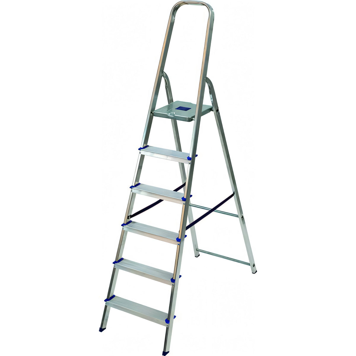 Scaletta Vigor Ercole in alluminio con arco, 6 gradini