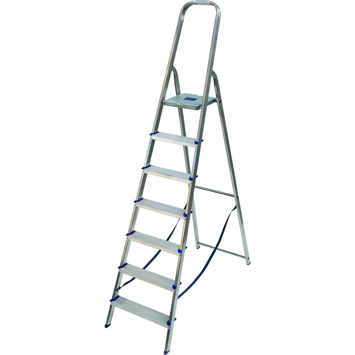 Scaletta Vigor Ercole in alluminio con arco, 7 gradini