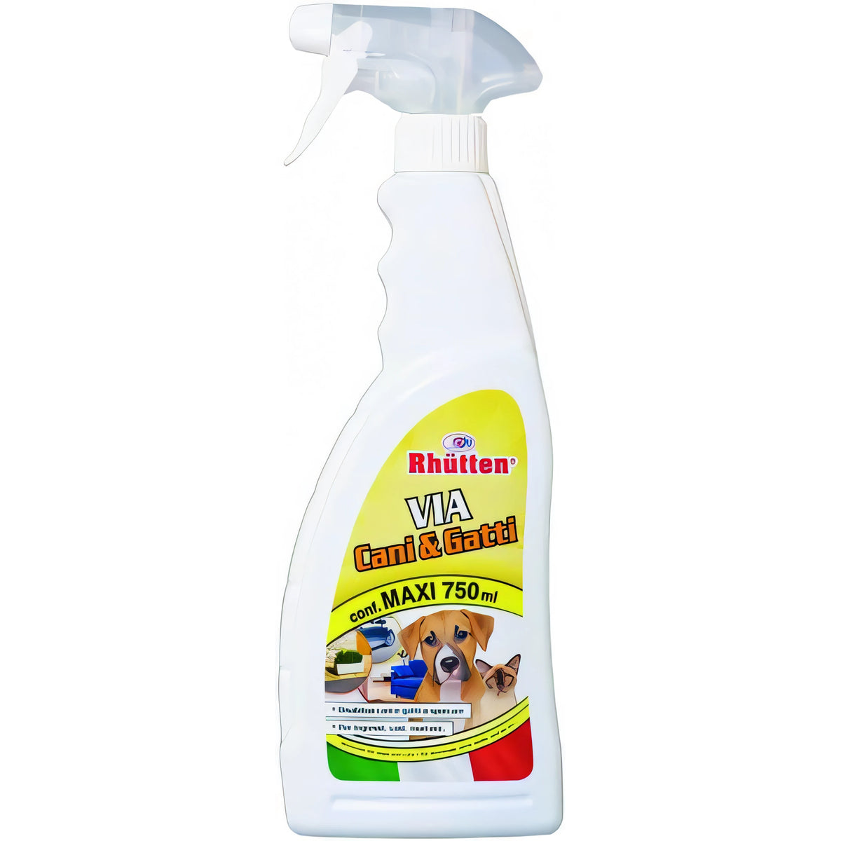 Repellente spray Rhutten via cani e gatti, 750 ml