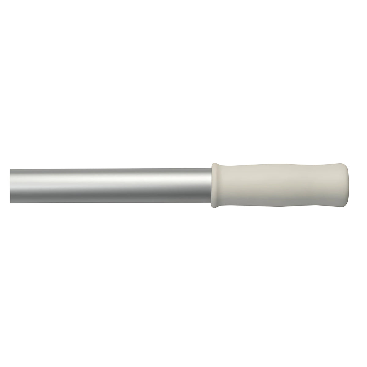 Mezzomarinaro telescopico in alluminio anodizzato con gancio in nylon bianco e impugnatura in gomma, estensione da 60 a 100 cm.