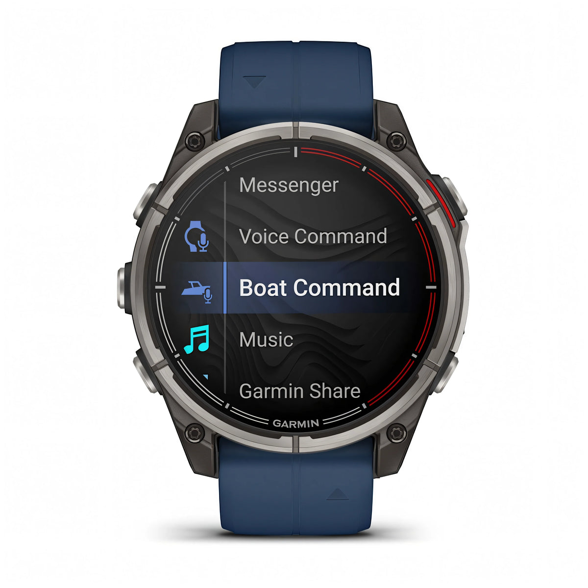 Garmin quatix 8 AMOLED 47mm smartwatch nautico vista laterale destra