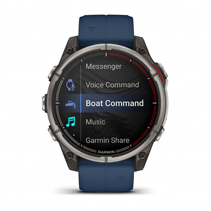 Garmin quatix 8 AMOLED 47mm smartwatch nautico vista laterale destra