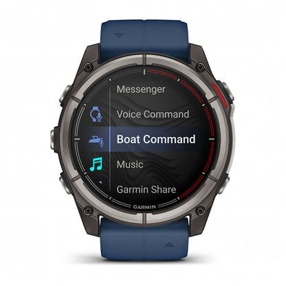 Garmin quatix 8 AMOLED 51mm smartwatch nautico vista laterale destra