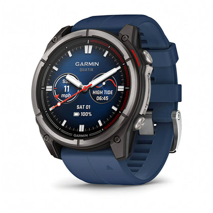 Garmin quatix 8 AMOLED 51mm smartwatch nautico GPS vista frontale