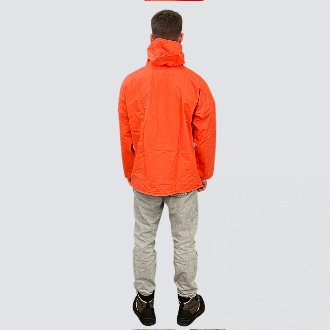 Giacca antipioggia OCEAN Offshore Heavy (560 g/m²), impermeabile 20.000 mm. Con polsino interno anti-infiltrazione e chiusura a bottoni/placca frontale. dietro