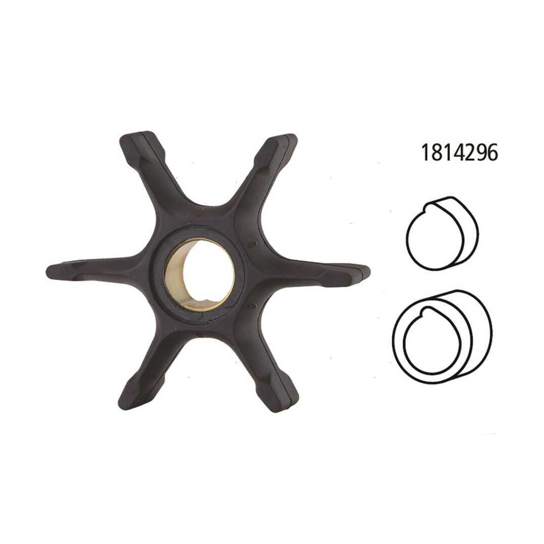Girante in gomma di ricambio per pompa acqua motori fuoribordo Johnson e Evinrude 2 tempi e 4 tempi.