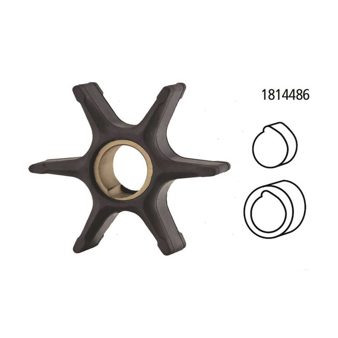 Girante in gomma di ricambio per pompa acqua motori fuoribordo Johnson e Evinrude 2 tempi e 4 tempi.