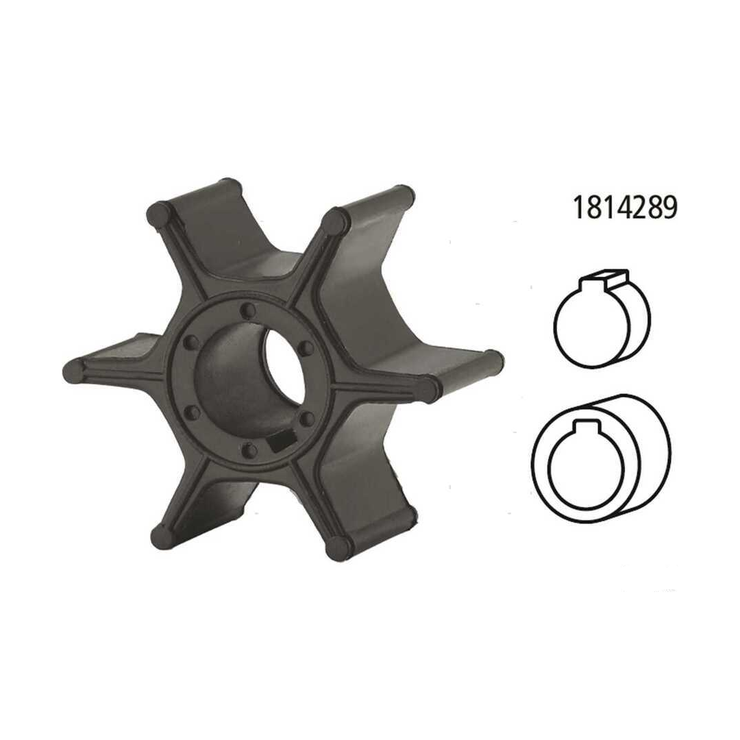 Girante in gomma di ricambio per pompa acqua motori fuoribordo Johnson e Evinrude 2 tempi e 4 tempi.