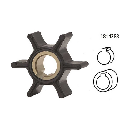 Girante in gomma di ricambio per pompa acqua motori fuoribordo Johnson e Evinrude 2 tempi e 4 tempi.