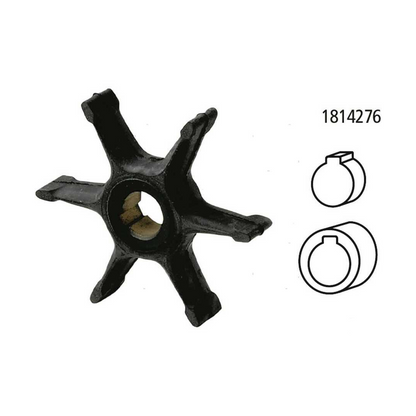 Girante in gomma di ricambio per pompa acqua motori fuoribordo Johnson e Evinrude 2 tempi e 4 tempi.