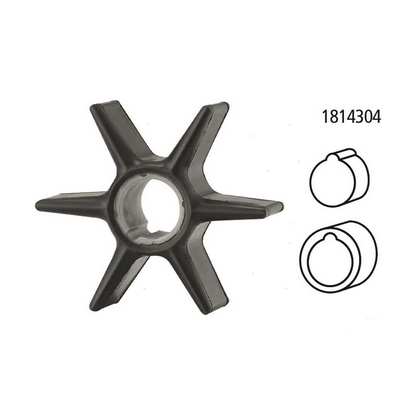 Girante in gomma di ricambio per pompa acqua motori fuoribordo Mercury e gruppi poppieri Alpha/Bravo.
