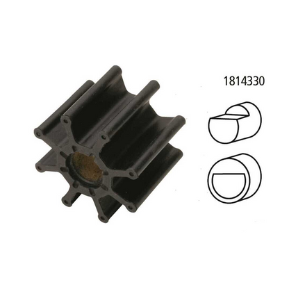 Girante in gomma di ricambio per pompa acqua motori fuoribordo Mercury e gruppi poppieri Alpha/Bravo.