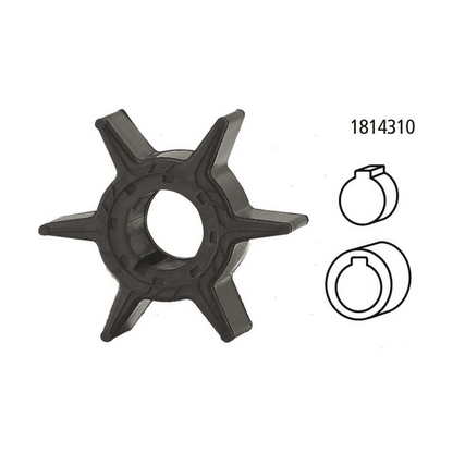 Girante di raffreddamento pompa acqua compatibile per motori fuoribordo Yamaha 2 tempi e 4 tempi.