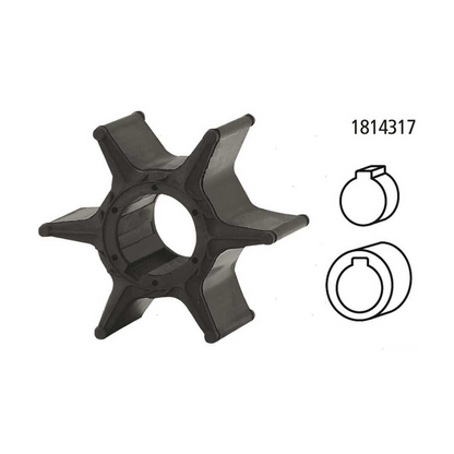 Girante di raffreddamento pompa acqua compatibile per motori fuoribordo Yamaha 2 tempi e 4 tempi.