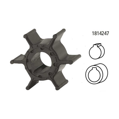Girante di raffreddamento pompa acqua compatibile per motori fuoribordo Yamaha 2 tempi e 4 tempi.