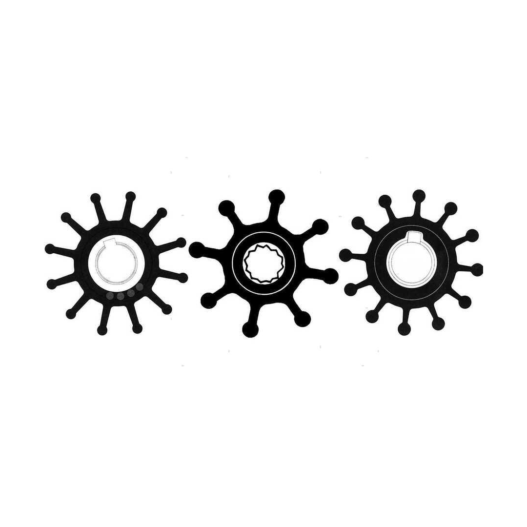 Girante originale SPX Johnson Pump di raffreddamento per motori marini Volvo Penta benzina ed entrofuoribordo serie AQ.