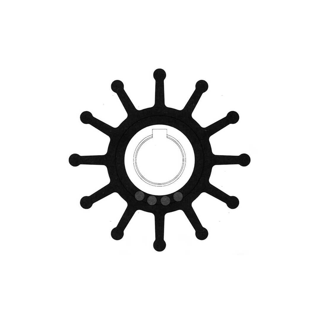 Girante originale SPX Johnson Pump di raffreddamento per motori marini Volvo Penta benzina ed entrofuoribordo serie AQ.