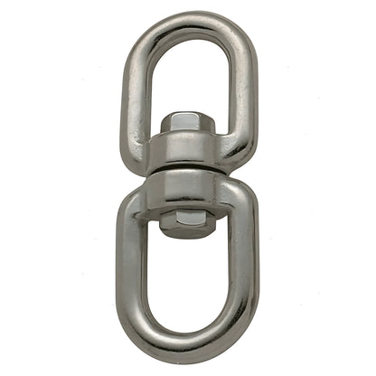 Girella a doppio occhio per linee di ormeggio, realizzata in acciaio inox AISI 316, resistente alla corrosione marina.