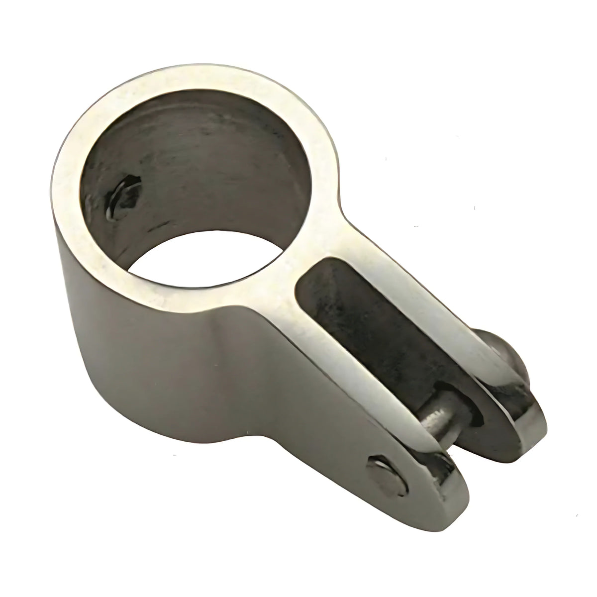 Giunto a T professionale in acciaio inox AISI 316 lucidato a specchio per il collegamento perpendicolare di tubi per capottine e tendalini.