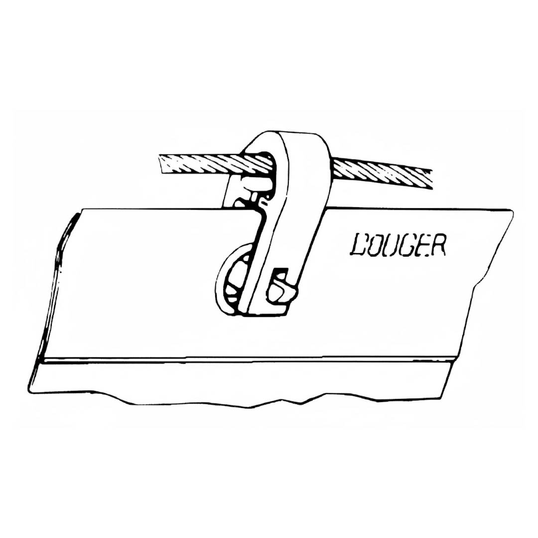 Grilli in nylon bianco per collegamento tra vela e cursore randa.