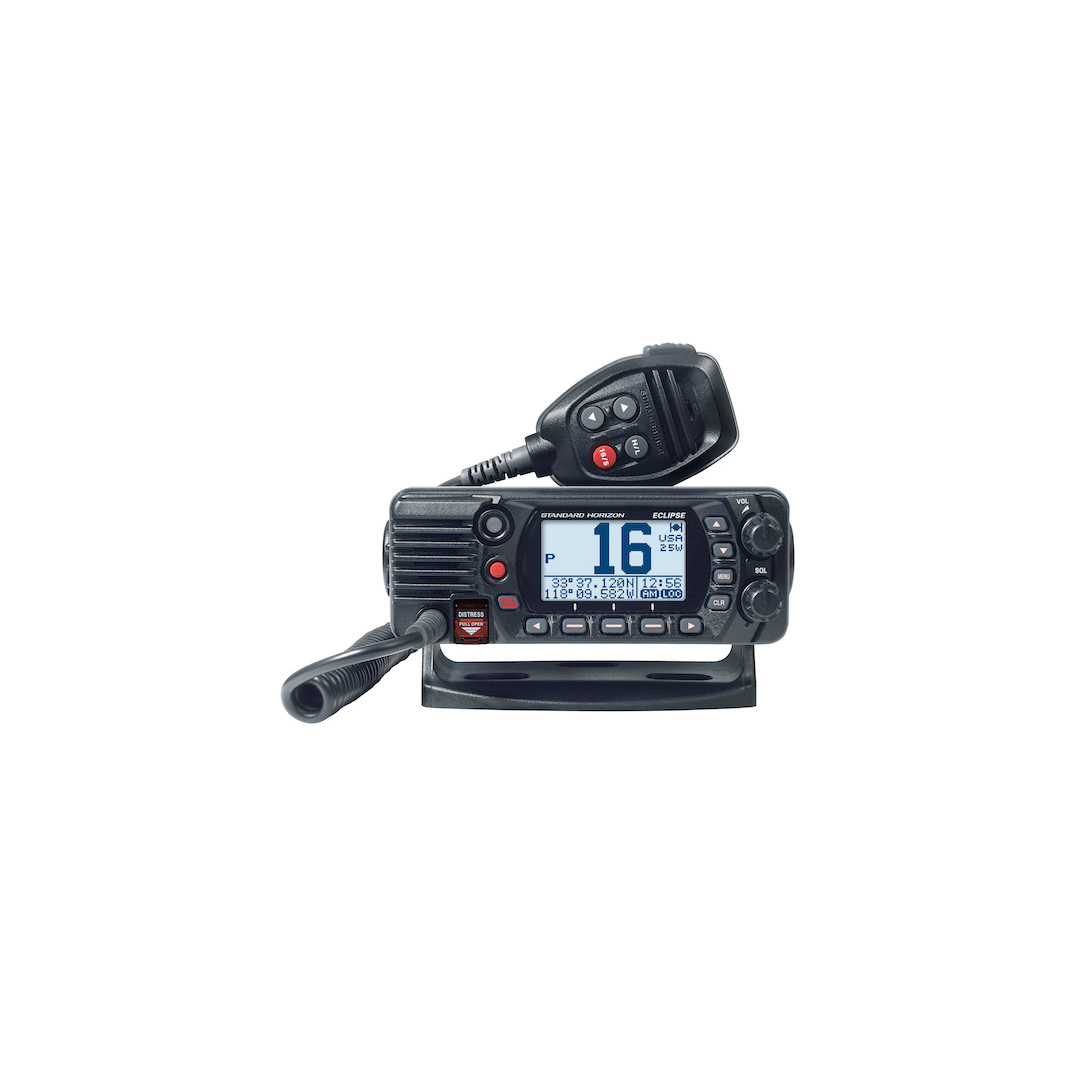 Radio VHF fisso Standard Horizon Eclipse GPS GX1400GPS nero con display LCD e microfono