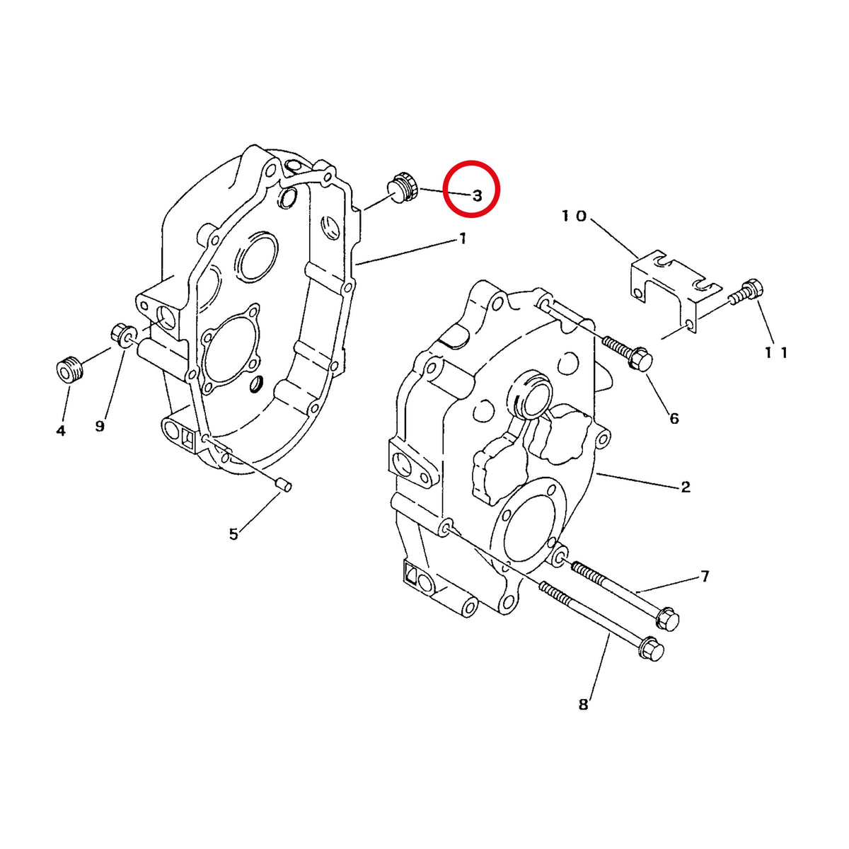 Esploso «Trasmissione» del minitransporter Ibea IBT-300D, con la posizione 3 del ricambio CH-74101004000
