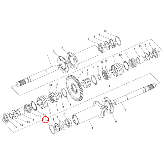Esploso «Dispositivo di sterzata» del minitransporter Ibea IBT-3001, con la posizione 16 del ricambio P1070023