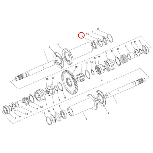 Esploso «Dispositivo di sterzata» del minitransporter Ibea IBT-3001, con la posizione 7 del ricambio P3030049