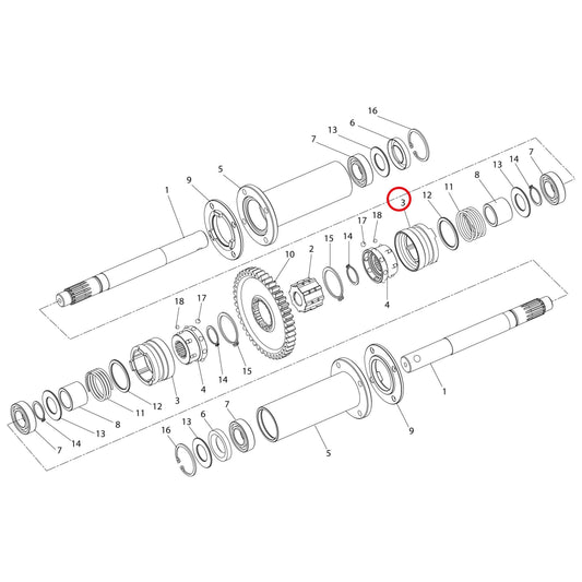 Esploso «Dispositivo di sterzata» del minitransporter Ibea IBT-3001, con la posizione 3 del ricambio P3040680