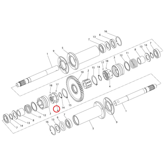 Esploso «Dispositivo di sterzata» del minitransporter Ibea IBT-3001, con la posizione 4 del ricambio P3040681