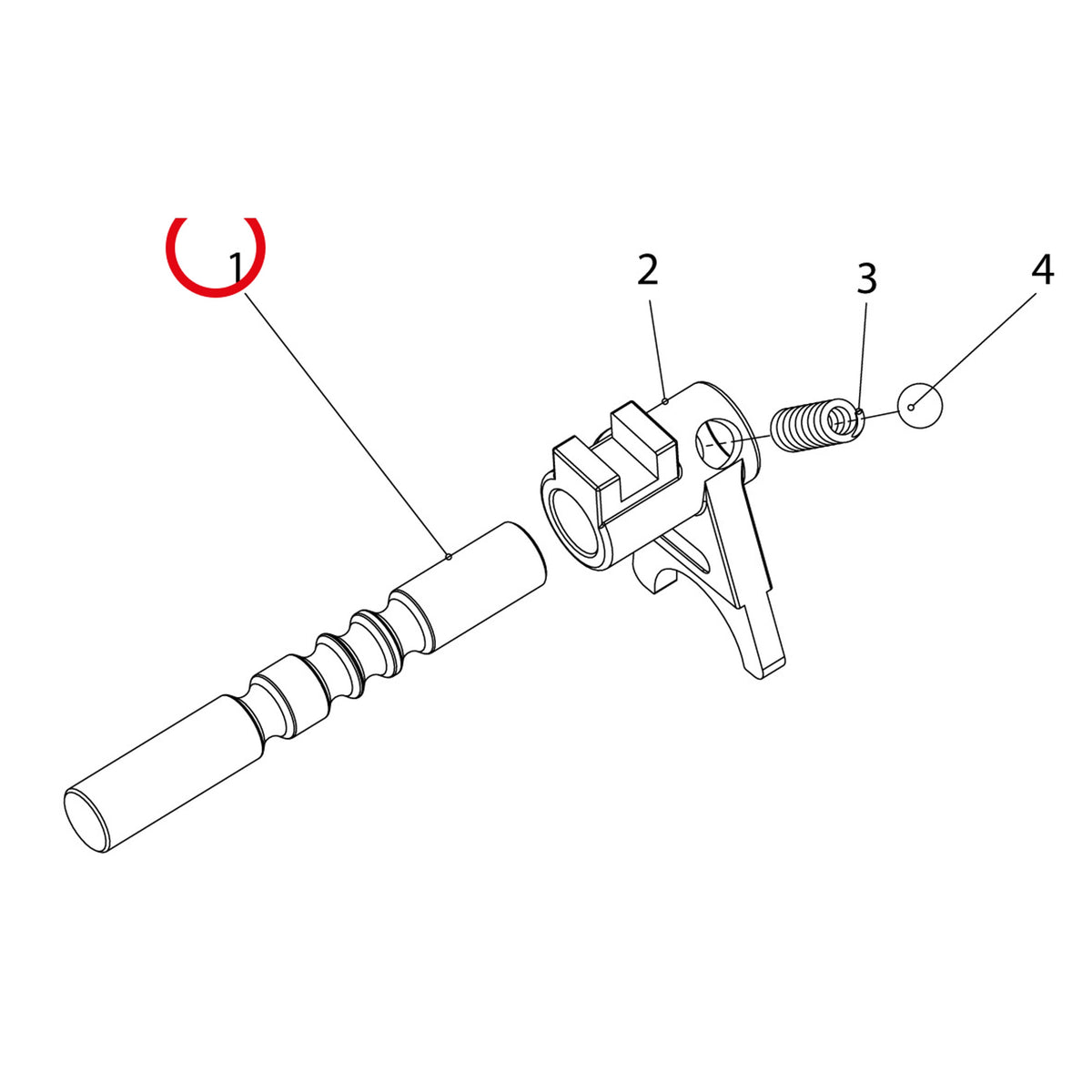 Esploso «Albero selezione marce» del minitransporter Ibea IBT-3001, con la posizione 1 del ricambio P3040689