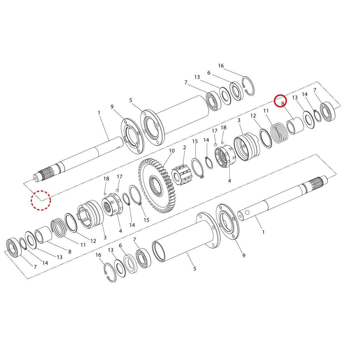 Esploso «Dispositivo di sterzata» del minitransporter Ibea IBT-3001, con la posizione 8 del ricambio P3040721