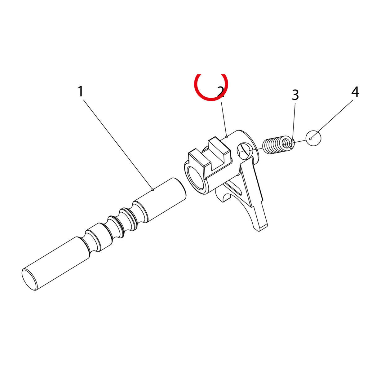Esploso «Albero selezione marce» del minitransporter Ibea IBT-251, con la posizione 2 del ricambio P3050191