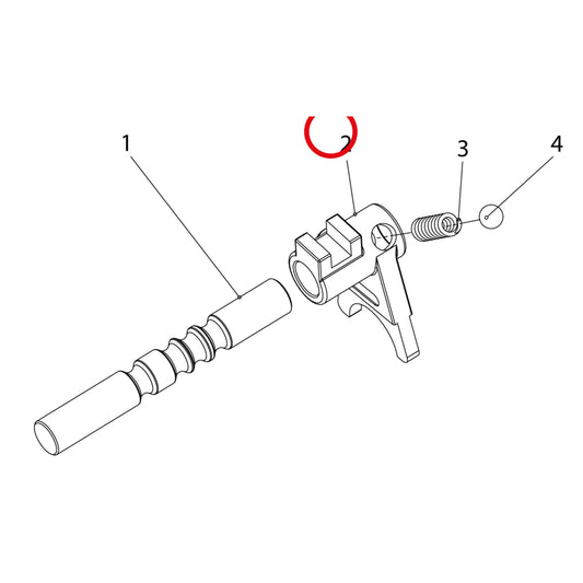 Esploso «Albero selezione marce» del minitransporter Ibea IBT-251, con la posizione 2 del ricambio P3050191