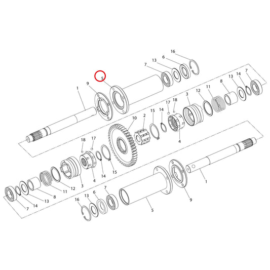 Esploso «Dispositivo di sterzata» del minitransporter Ibea IBT-3001, con la posizione 5 del ricambio P3060338ZB