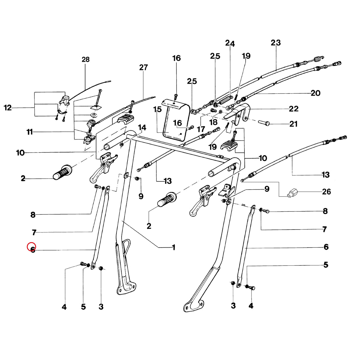 Esploso «Stegola» del minitransporter Ibea IBT-500RDHZ, con la posizione 6 del ricambio P3120132VE