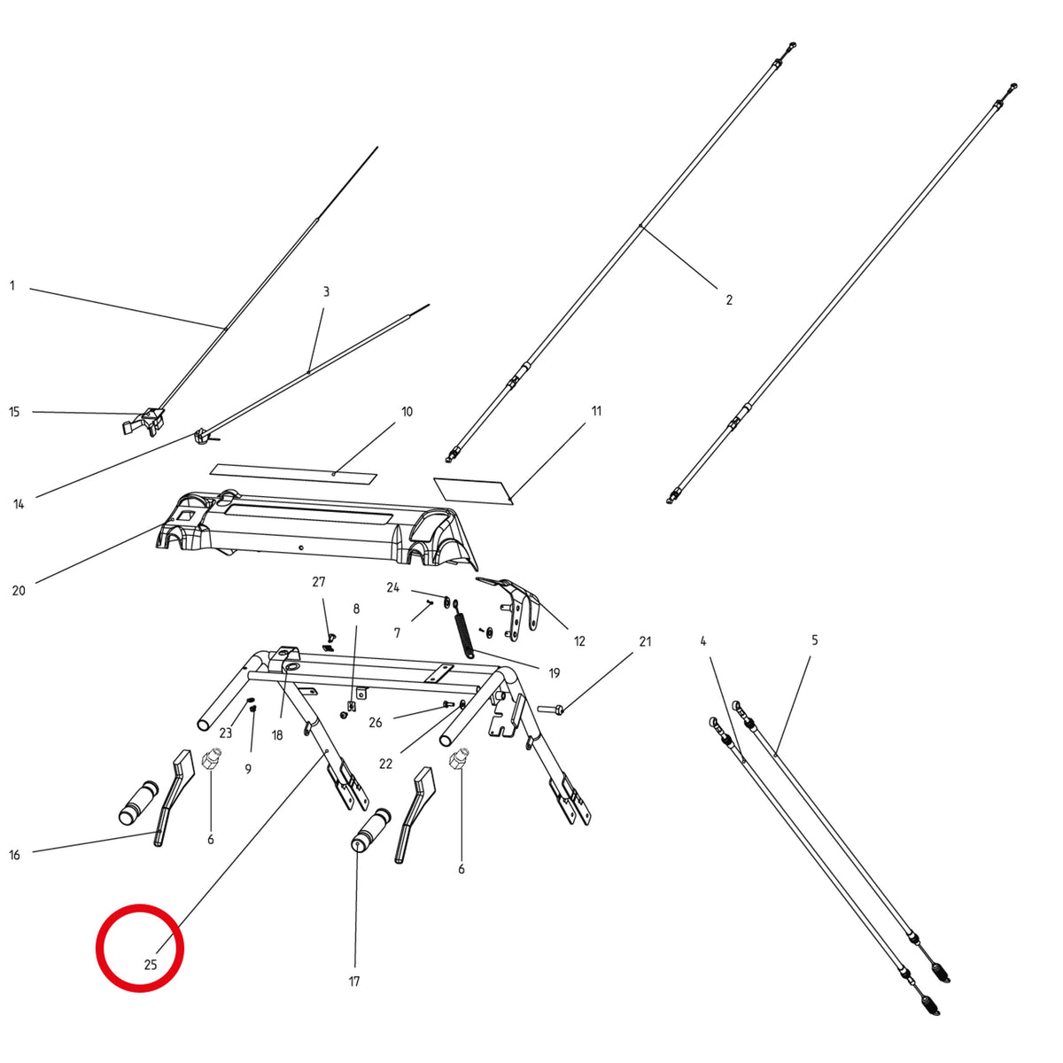 Esploso «Stegola» del minitransporter Ibea IBT-451, con la posizione 25 del ricambio P3120249VE