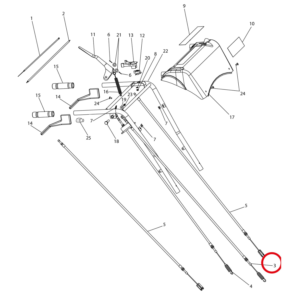 Esploso «Stegola» del minitransporter Ibea IBT-401, con la posizione 3 del ricambio P5010133