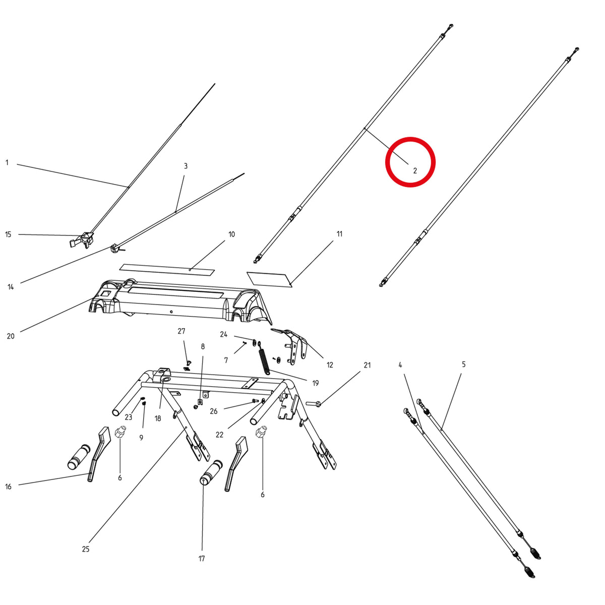 Esploso «Stegola» del minitransporter Ibea IBT-451, con la posizione 2 del ricambio P5010149