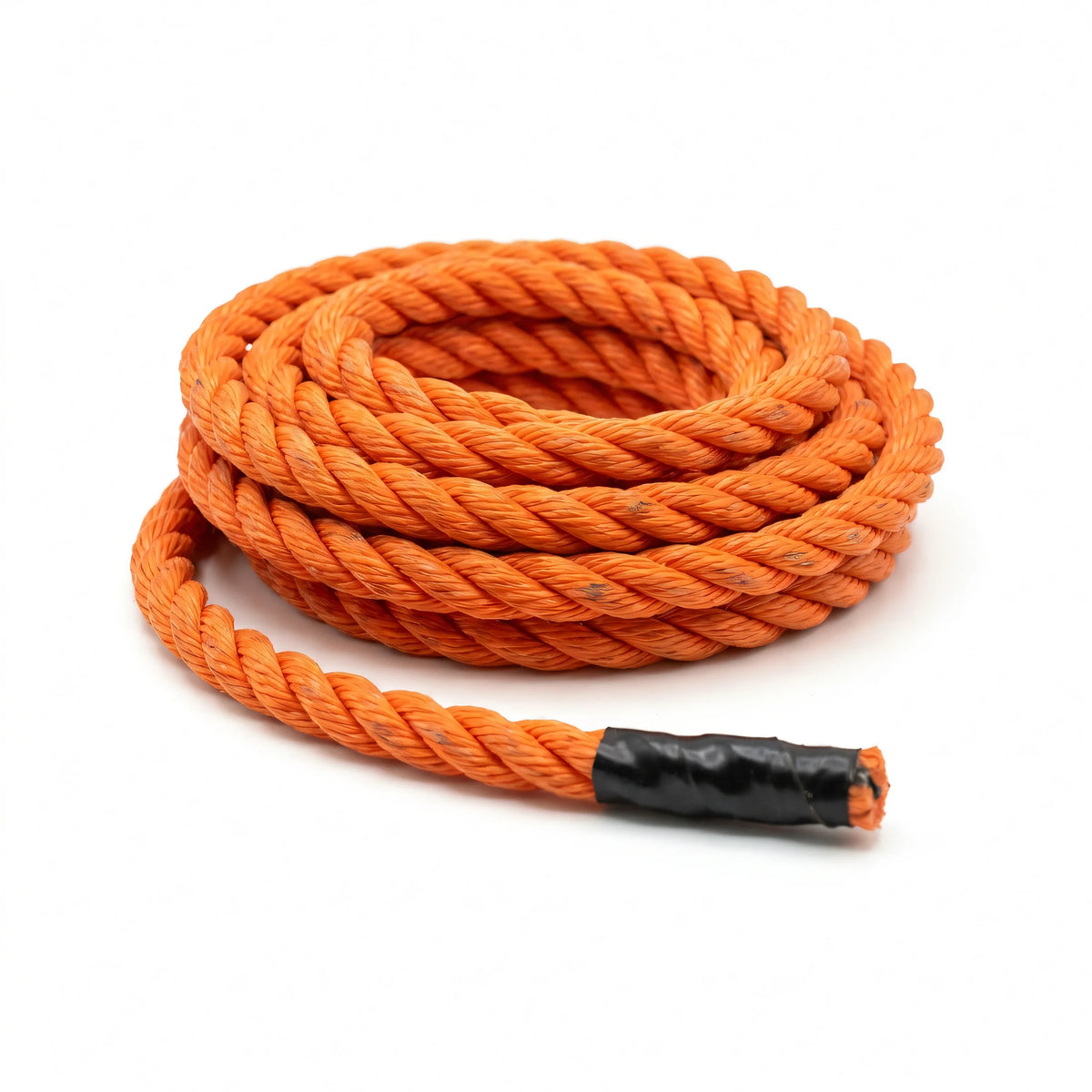 Corda ritorta in polipropilene arancio Ø 10 mm a 3 capi con capo fasciato