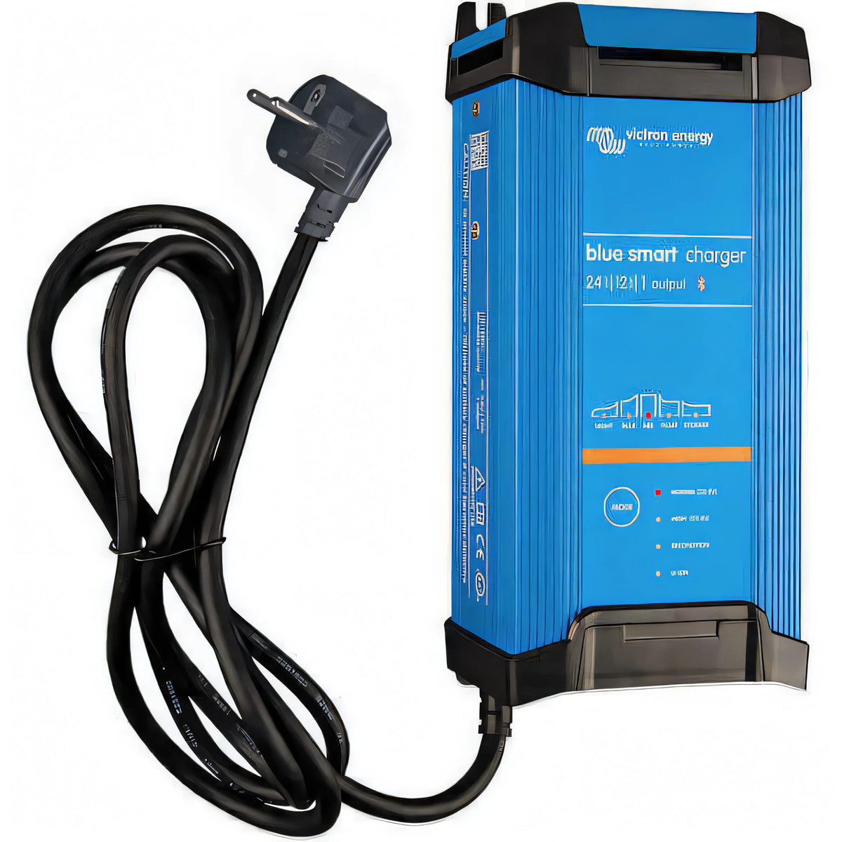 Caricabatterie Victron Blue Smart IP22 24V blu in alluminio con cavo di alimentazione schuko