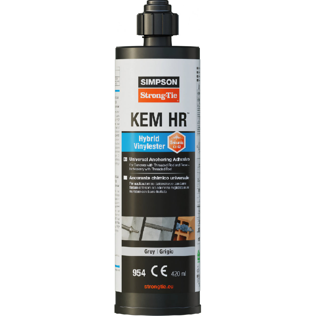 Cartuccia ancorante chimico Friulsider KEM HR 954 vinilestere ibrido 420 ml senza stirene