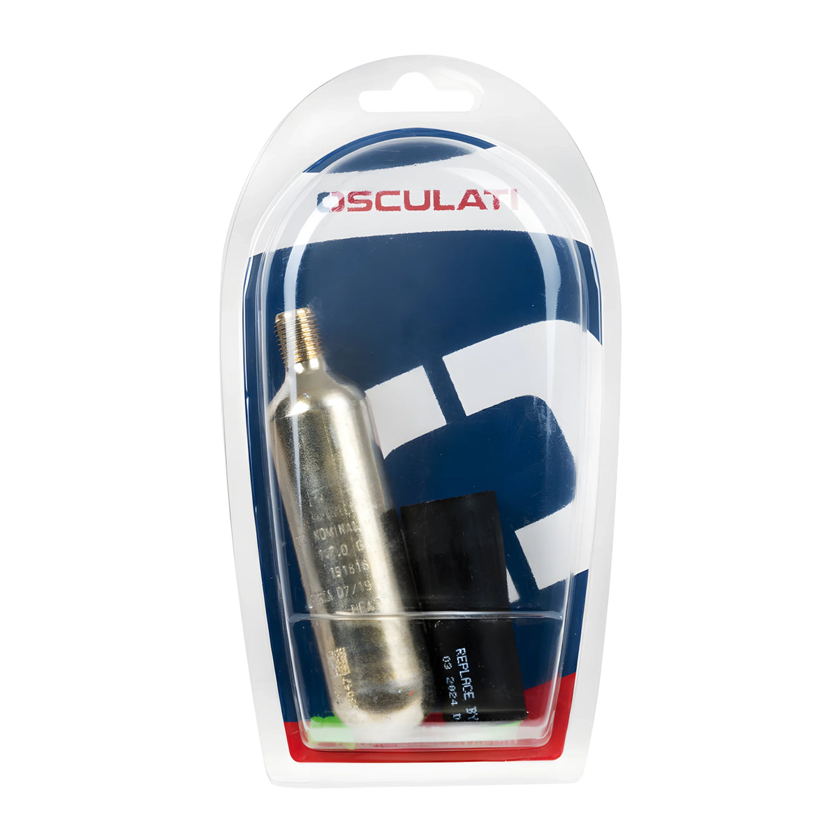 Service kit nautico di ricarica per salvagente autogonfiabile da 180N, include bombola CO2 da 38g e attuatore automatico UML Pro Sensor Elite.